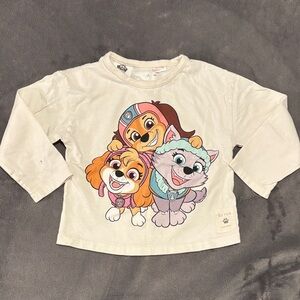 Zara toddler Paw Patrol Long Sleeve Shirt